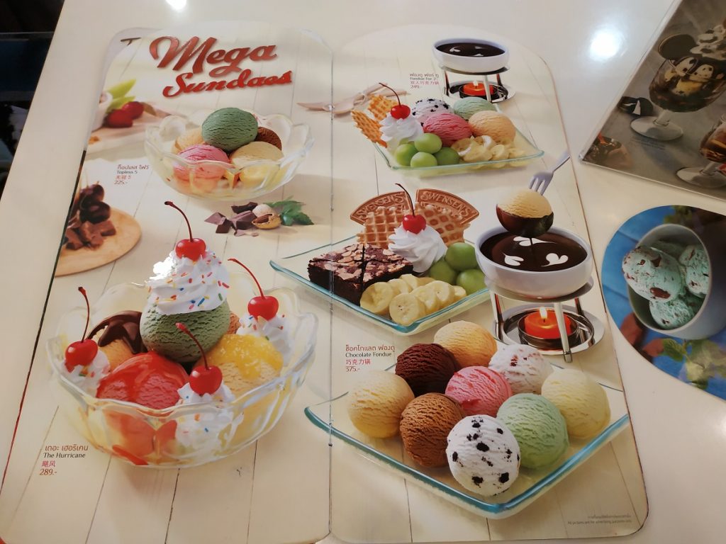 Swenson's Menu in Thailand